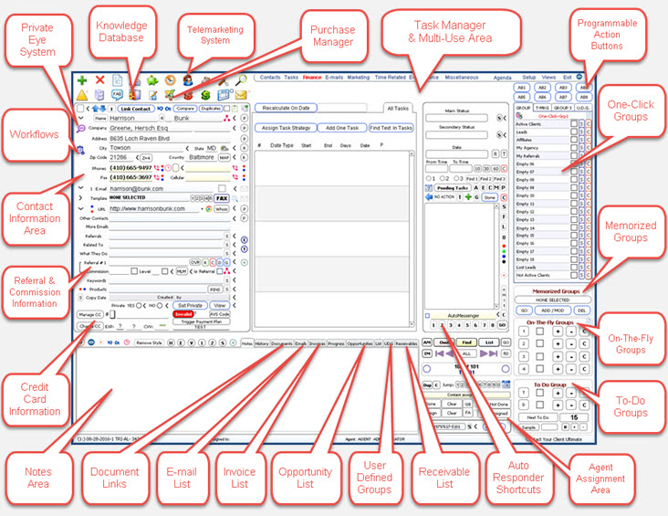 Main Screen Contact Your Client Ultimate of Credit Money Machine Cloud