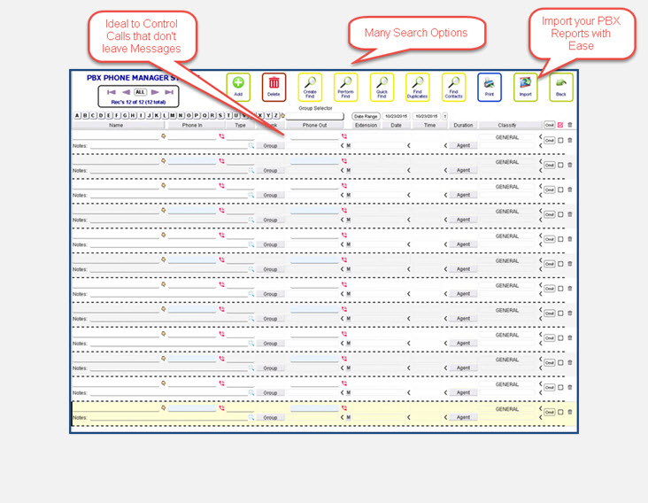 Phone Manager List View of Credit Money Machine Cloud