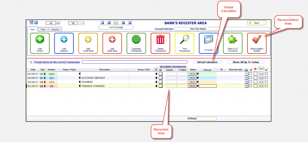 Bank Register Of Credit Money Machine