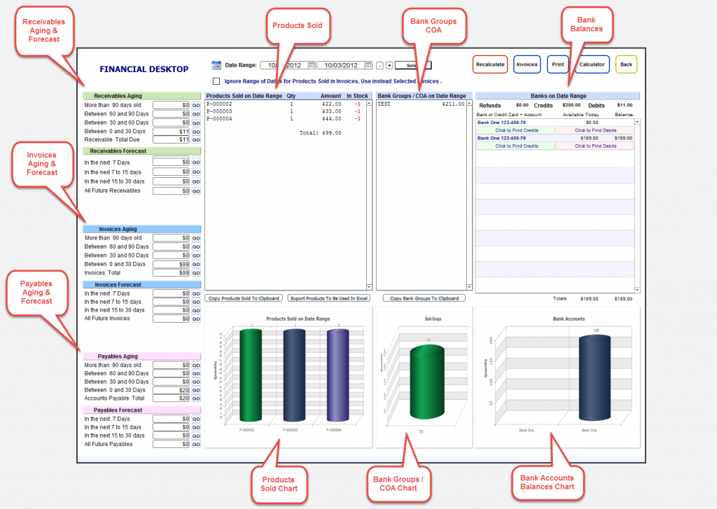 Financial Desktop Of Credit Money Machine Software