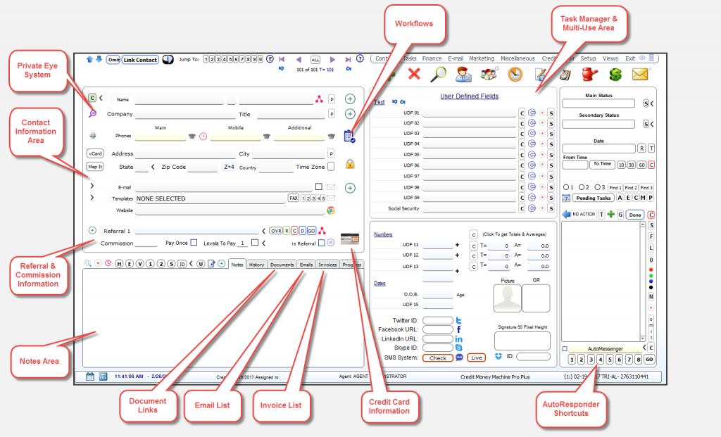 Main Screen Of Advance Program Of Credit Money Machine