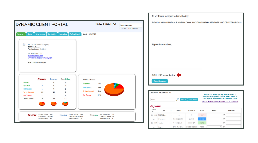 Dynamic Client Portal