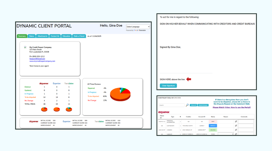 Dynamic Client Portal