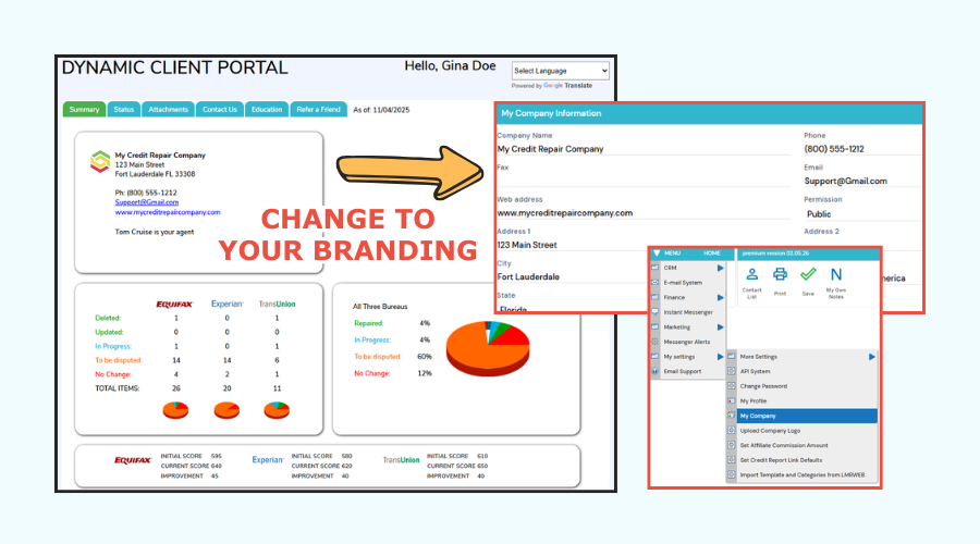 White-label Client and Affiliate Portals