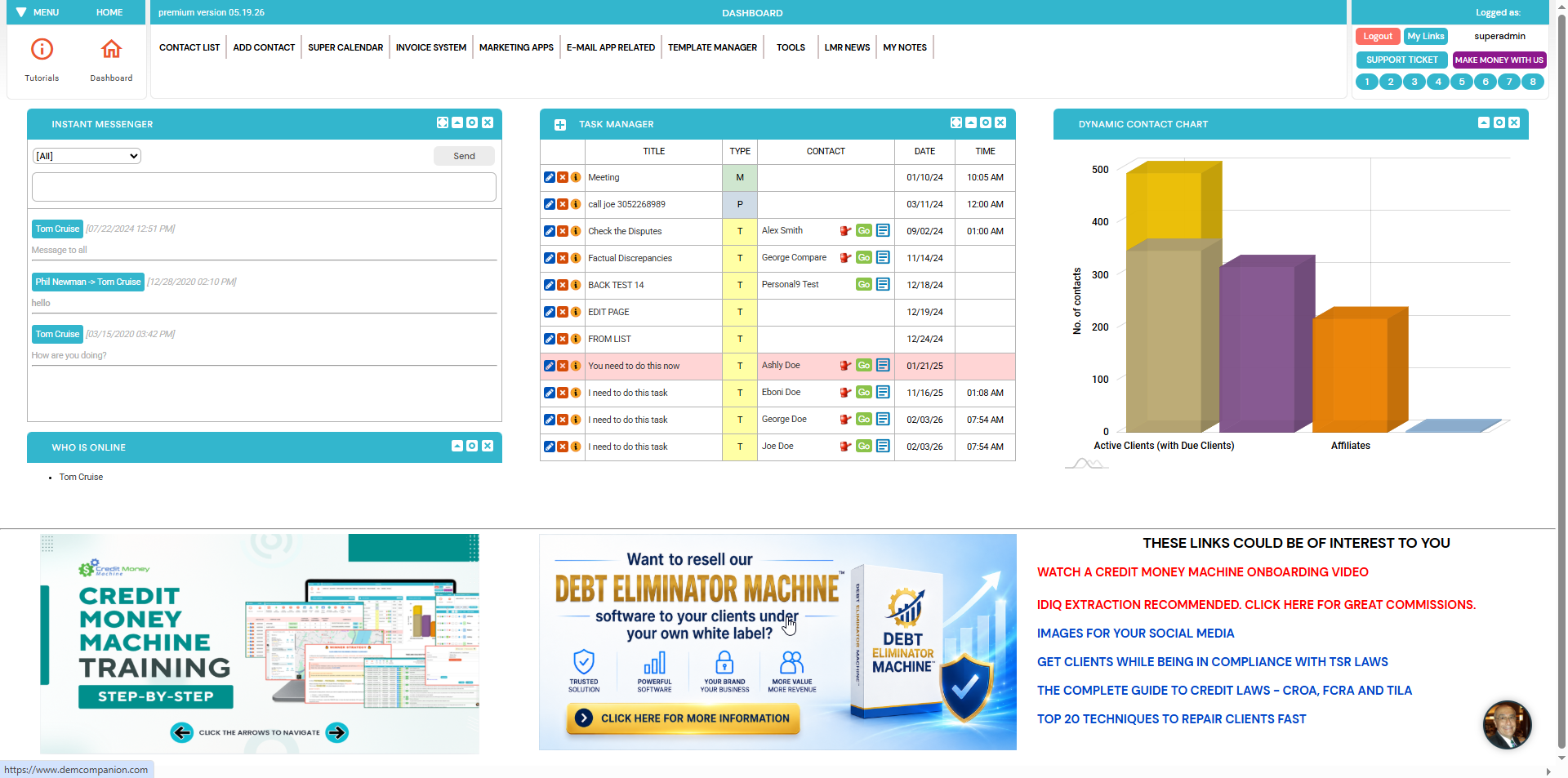 New CMM Dashboard